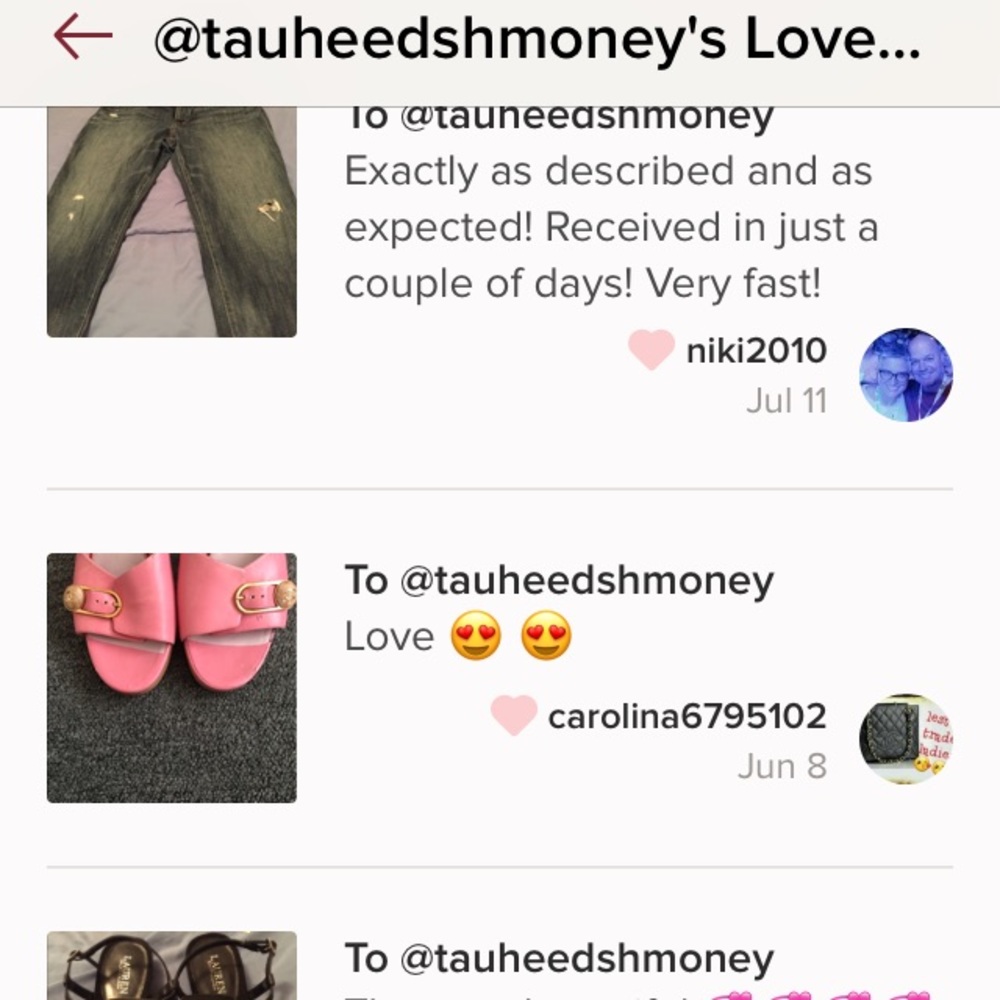 My feedbacks